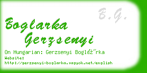 boglarka gerzsenyi business card